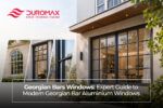Georgian bar aluminium windows featuring a modern grid design that combines classic aesthetics with durability and contemporary architectural style.